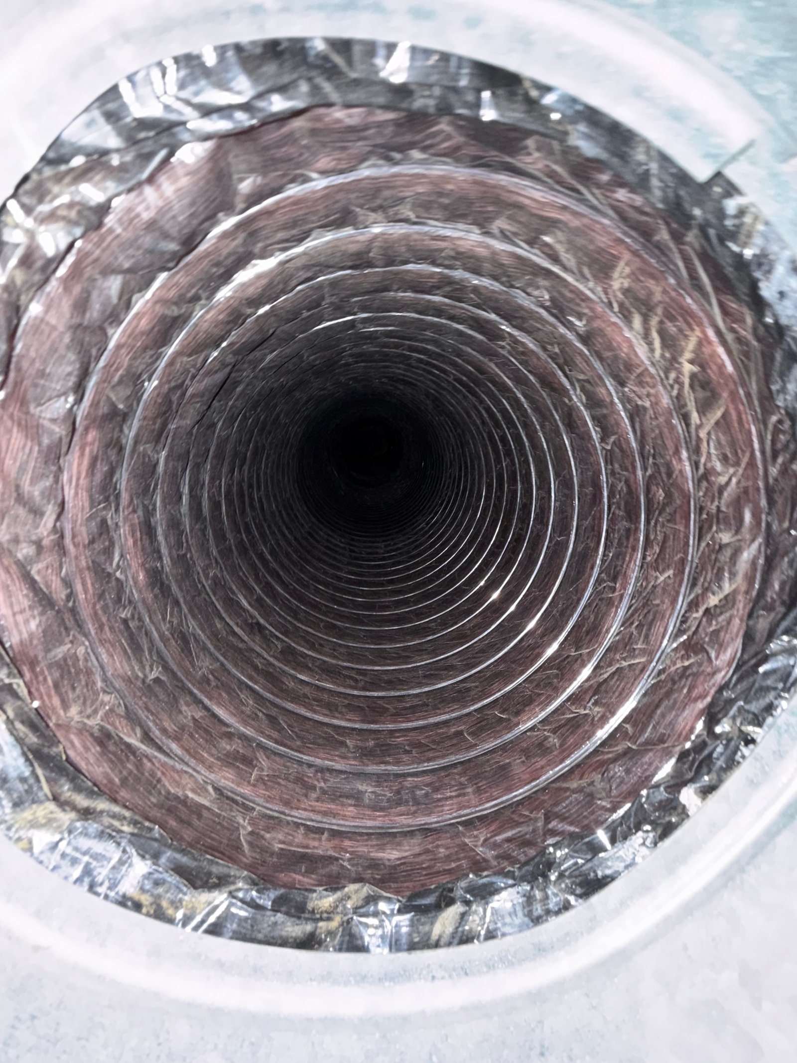 Air duct after cleaning - ClearAir Solutions Houston