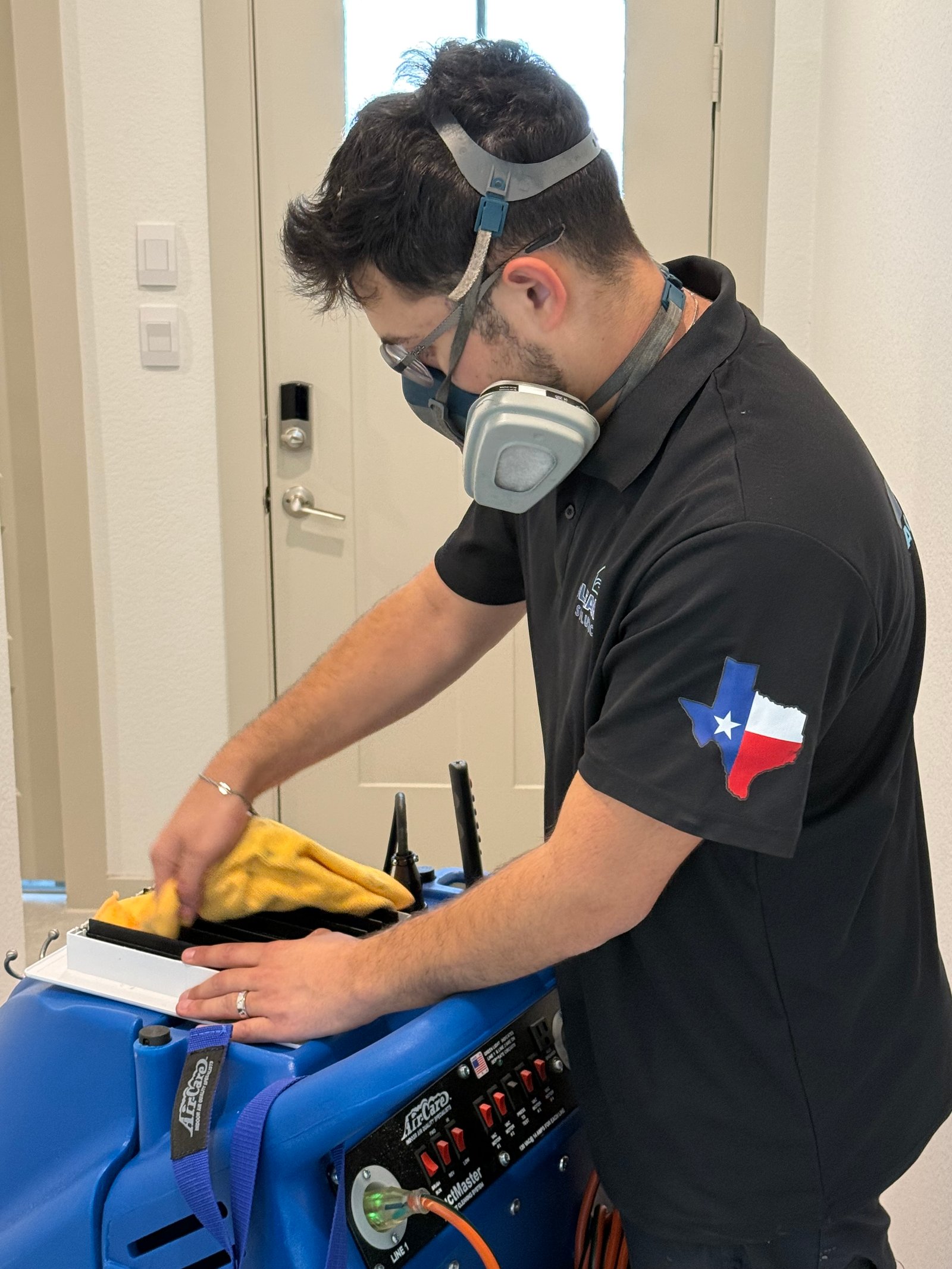 ClearAir team performing dryer vent service