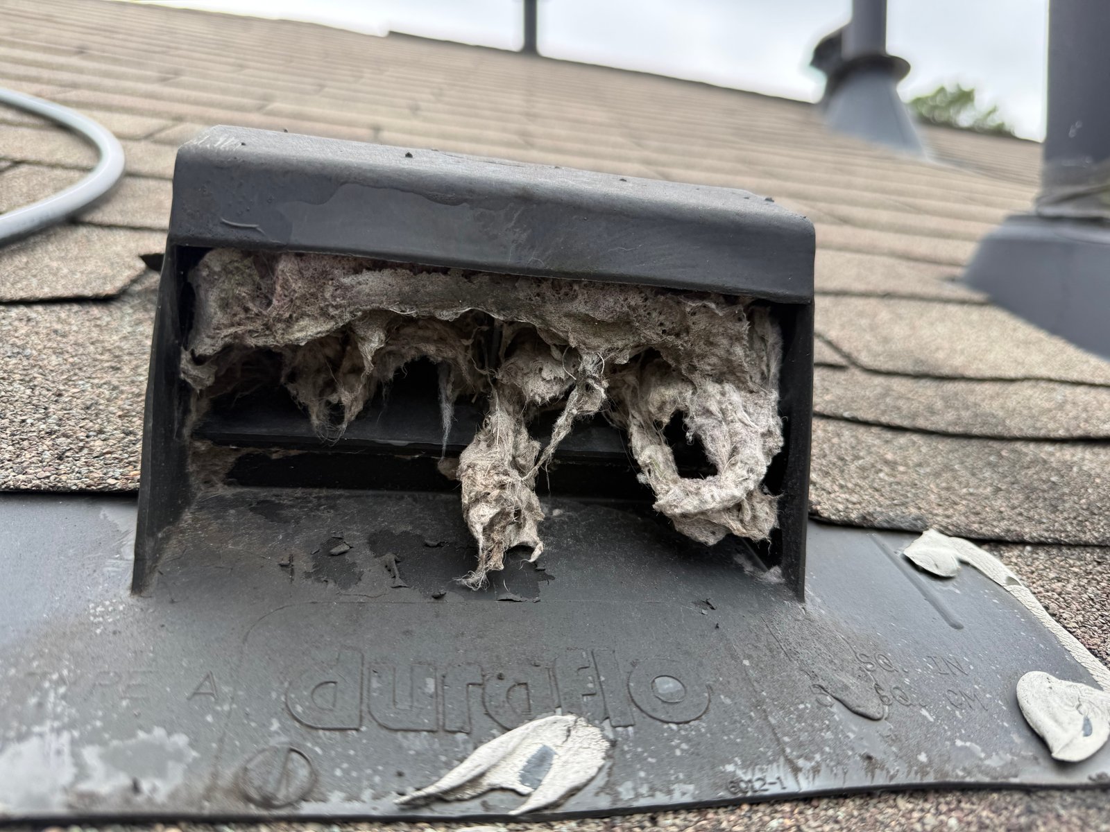 Dryer vent cleaning equipment on the job