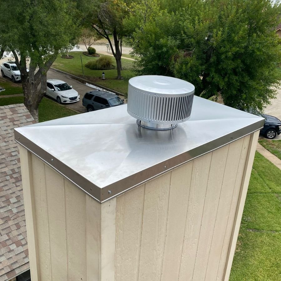 Clean chimney after professional sweeping