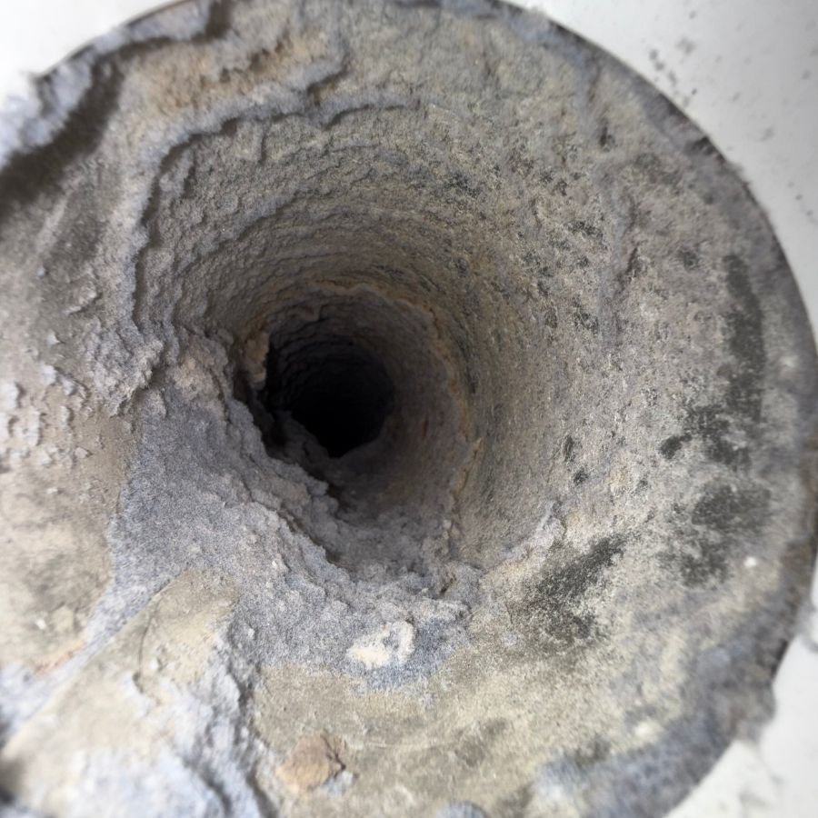 Dryer vent before cleaning