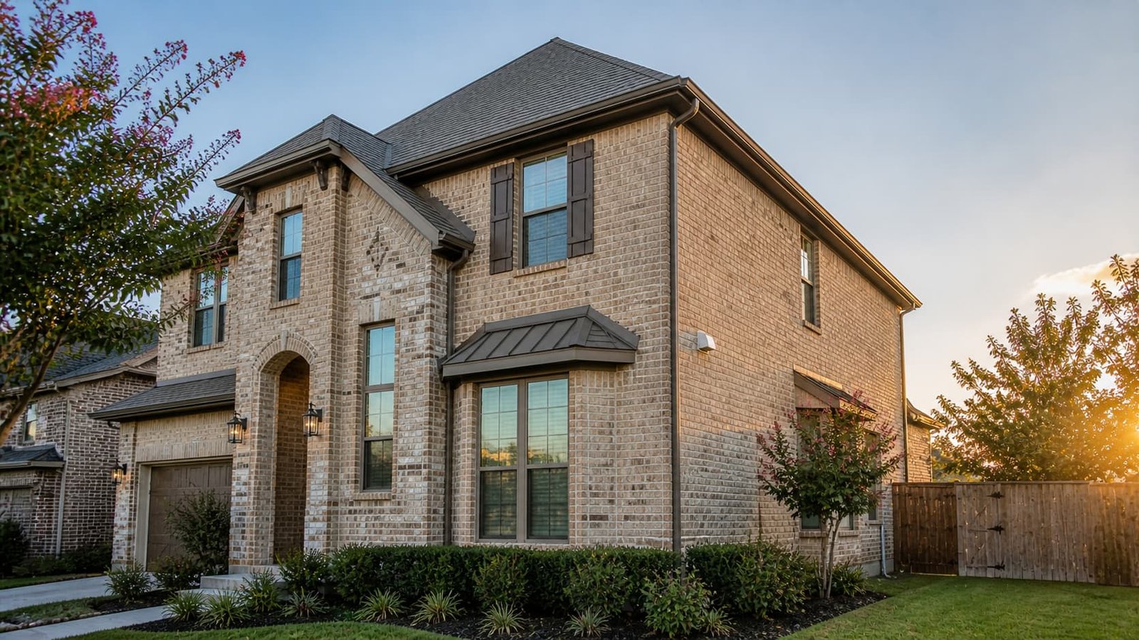 Two-story Katy 77494 home with upstairs laundry — typical Cinco Ranch architecture