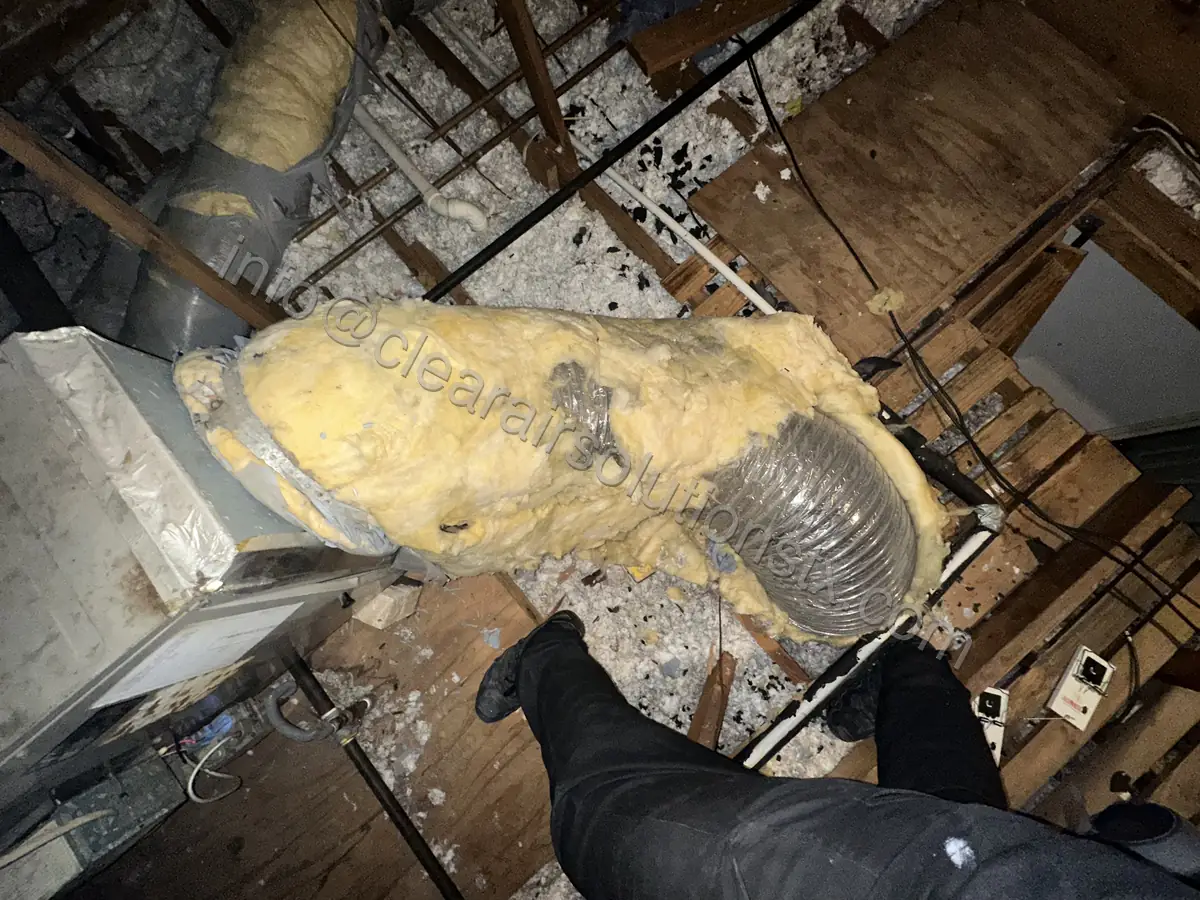 Damaged Ductwork in Houston, TX by ClearAir Solutions, March 2026