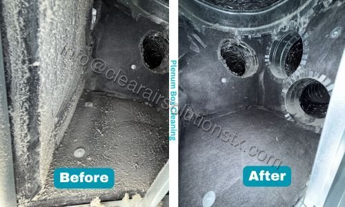Plenum Box Cleaning in Bellaire, TX by ClearAir Solutions, November 2025